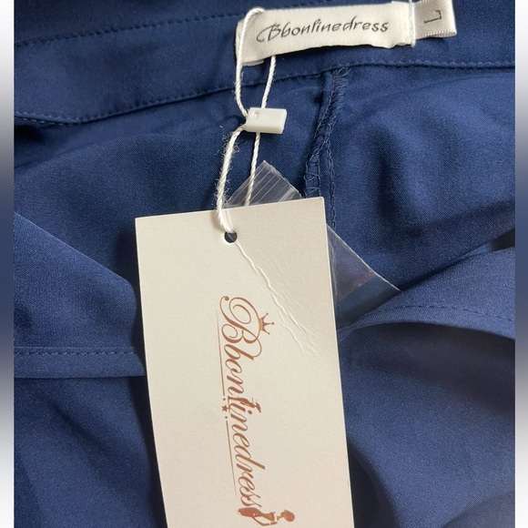 Classic Navy Fit-and-Flare Dress with Peter Pan Collar - Picture 4 of 4